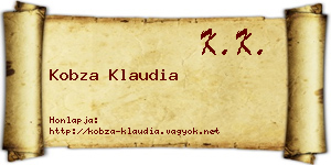 Kobza Klaudia névjegykártya
