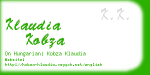 klaudia kobza business card